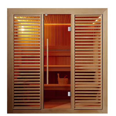 Schierling oder rote Cedar Steam Wooden Traditional Sauna-Innen4 menschen Sauna-Raum