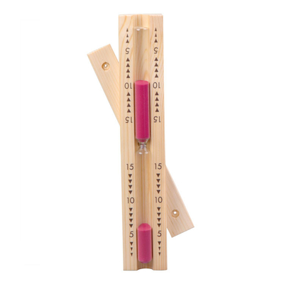 An der Wand befestigte Sauna-Timer-Sanduhr 15 Min Room Sand Glass Clock/Sauna-Sand-Timer
