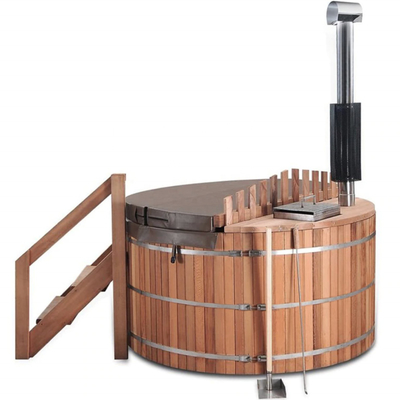 Hölzerne brennende Fass-Sauna im Freien Kit Hot Tub Wet Steam