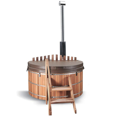 Hölzerne brennende Fass-Sauna im Freien Kit Hot Tub Wet Steam