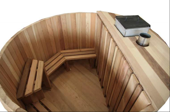 Hölzerne brennende Fass-Sauna im Freien Kit Hot Tub Wet Steam