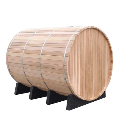 Hölzerne Fass-Sauna rustikale Art Bropools im Freien mit Rechnersteuerungs-Kontrollbereich