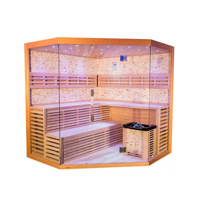 Dampftrockner-traditionelle Sauna-Rechnersteuerungs-Kontrollbereich-feste hölzerne moderne Schierlings-Sauna im Freien