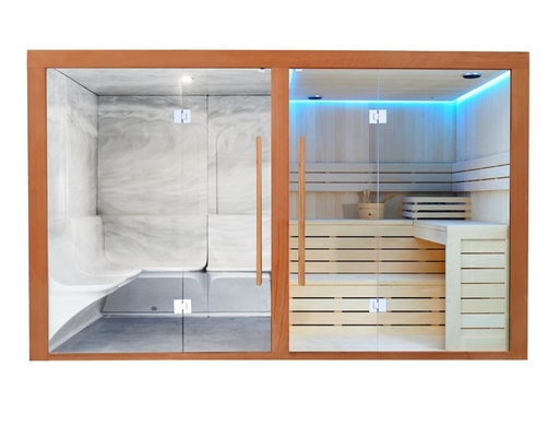 Große Person Cedar Sauna der Größe CER Dampftrockner-Sauna-Kombinations-Haus-Familien-4