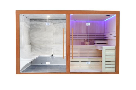 Große Person Cedar Sauna der Größe CER Dampftrockner-Sauna-Kombinations-Haus-Familien-4