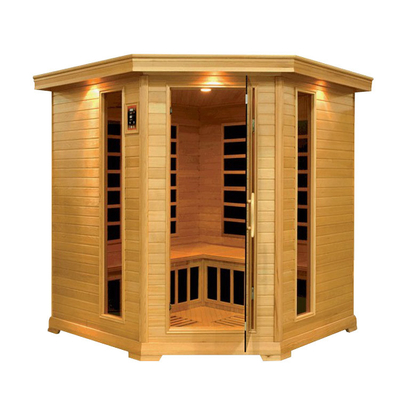 Luxusrock-Kombinations-Infrarot und traditionelle Sauna geführter Stern beleuchtet Ecksalz-Dampfbad