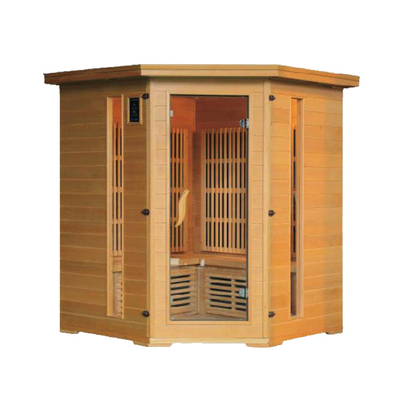 Luxusrock-Kombinations-Infrarot und traditionelle Sauna geführter Stern beleuchtet Ecksalz-Dampfbad