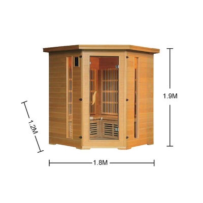 Luxusrock-Kombinations-Infrarot und traditionelle Sauna geführter Stern beleuchtet Ecksalz-Dampfbad