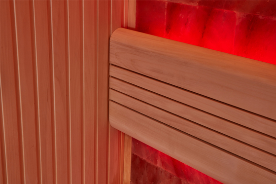 Kundengebundener Luxusfelsen-Stein-Salz-Badekurort-Raum hölzerner roter InnenCedar Aspen Sauna Room
