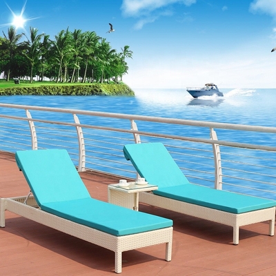 Freizeit im Freien Weiden-Sun-Ruhesessel-Bett-Rattan-Chaise Lounge Chair For Beach-Swimmingpool