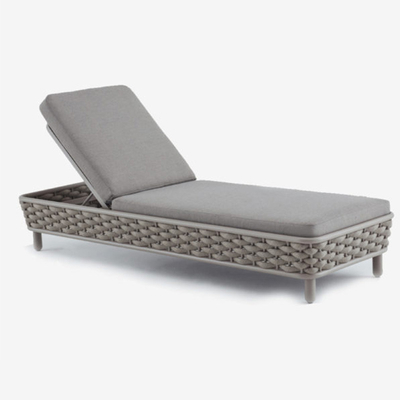 Garten-Patio-Pool Möbel-Pool Sun Seil im Freien gesponnenes Chaise Lounge Chair Khaki For
