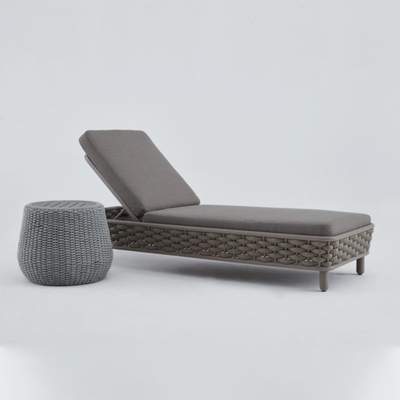 Garten-Patio-Pool Möbel-Pool Sun Seil im Freien gesponnenes Chaise Lounge Chair Khaki For