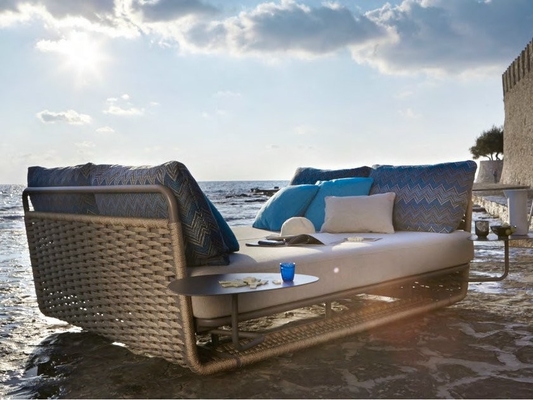 Im Freien gesponnener Seil Freizeit-Patio-Möbel-Pool Sun Ruhesessel Daybed