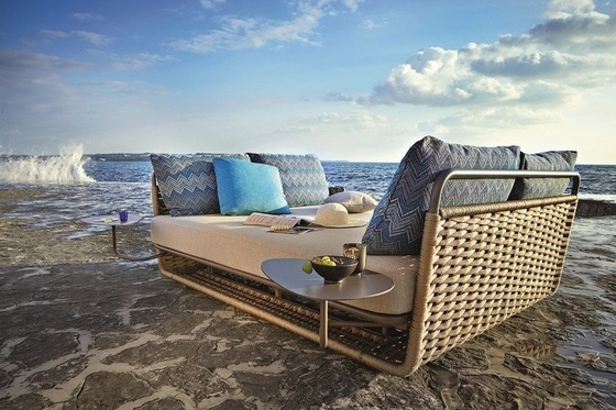 Im Freien gesponnener Seil Freizeit-Patio-Möbel-Pool Sun Ruhesessel Daybed