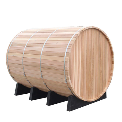 Klarer Grad roter Cedar Barrel Sauna 4Person 6kw ohne Portal für Saunen im Freien