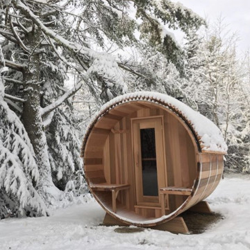 Personen-im Freien rote Cedar Barrel Sauna House For-Familie des Dampf-Runden-Fass-Sauna-Raum-6