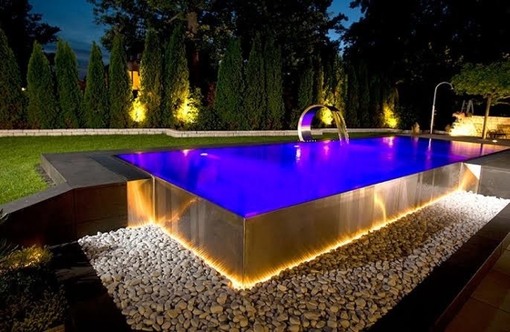 Edelstahl-Struktur-Pool-Landhaus-Lux Relax-Gewohnheit im Freien über Grundpool