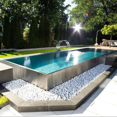 Edelstahl-Struktur-Pool-Landhaus-Lux Relax-Gewohnheit im Freien über Grundpool