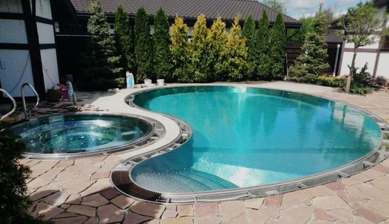 Garten-Edelstahl-Struktur-Pool-Metallrahmen-Pool im Freien für Haus