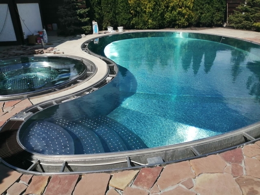 Garten-Edelstahl-Struktur-Pool-Metallrahmen-Pool im Freien für Haus
