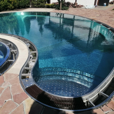 Garten-Edelstahl-Struktur-Pool-Metallrahmen-Pool im Freien für Haus