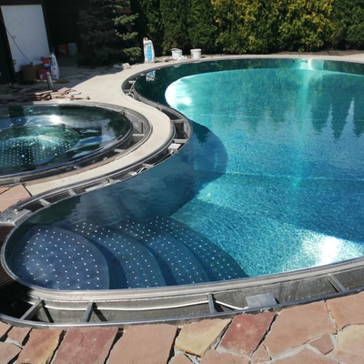 Garten-Edelstahl-Struktur-Pool-Metallrahmen-Pool im Freien für Haus