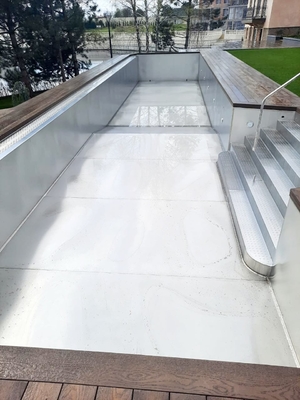 Landhaus-Luxusrechteck modularer Badekurort des Inground-Schwimmbad-Edelstahl-316 mit Abdeckung