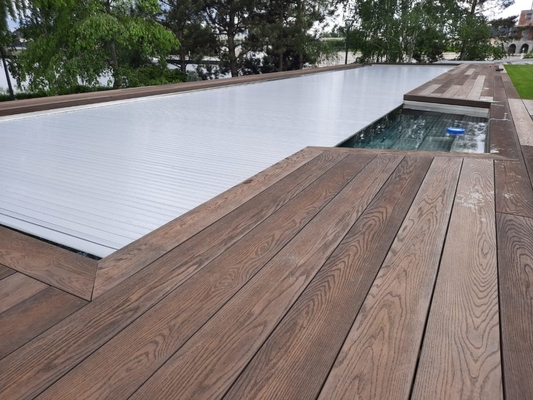Landhaus-Luxusrechteck modularer Badekurort des Inground-Schwimmbad-Edelstahl-316 mit Abdeckung