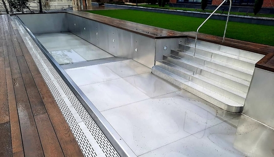 Landhaus-Luxusrechteck modularer Badekurort des Inground-Schwimmbad-Edelstahl-316 mit Abdeckung