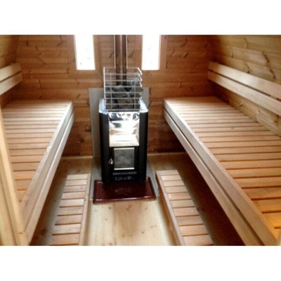 Roter Cedar Barrel Outdoor Sauna Room mit Personen-Größe der Sauna-Heizungs-2