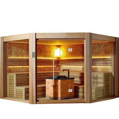 Fester hölzerner trockener Sauna-Luxusraum großer roter Cedar Wood Sauna