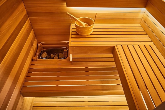 6 Personen-japanische weite trockene Sauna-Raum-Kabinen-Fass-Infrarotsauna im Freien 3KW