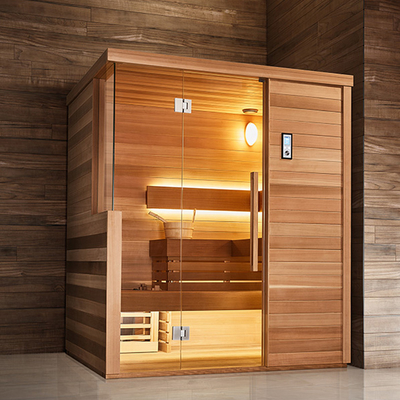 6 Personen-japanische weite trockene Sauna-Raum-Kabinen-Fass-Infrarotsauna im Freien 3KW