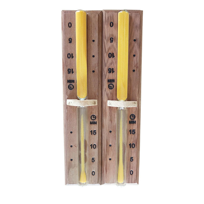 An der Wand befestigte Sauna-Timer-Sanduhr 15 Min Room Sand Glass Clock/Sauna-Sand-Timer