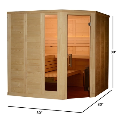feste nordische gezierte SS Innenscharniere des traditionellen des Dampf-8kw Sauna-Raumes
