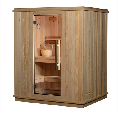 Traditionelles Dampfsaunaraum Kanadiers mit 2-3 Personen hölzernes InnenRed-cedar-Fertigsaunakasten