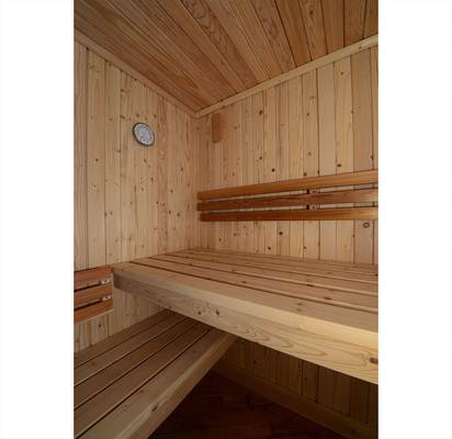 Traditionelles Dampfsaunaraum Kanadiers mit 2-3 Personen hölzernes InnenRed-cedar-Fertigsaunakasten
