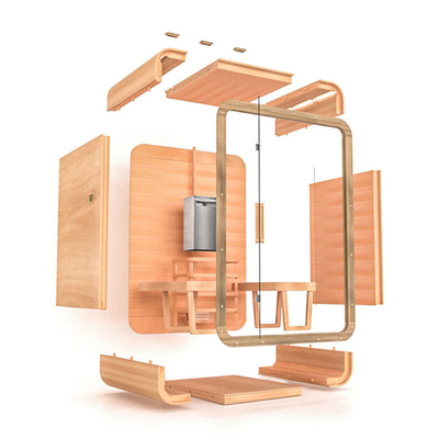Person traditioneller Tendenz-tragbarer Sauna-Körper-rote Cedar Steam Sauna Rooms 2