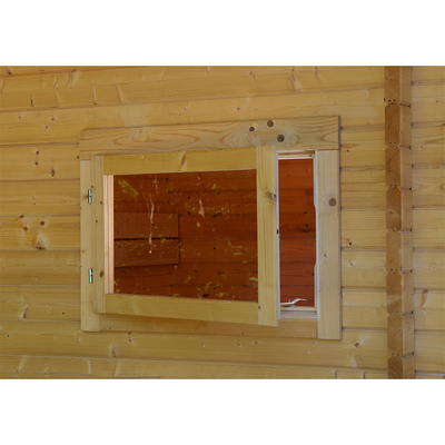 Nordische gezierte hölzerne 6 Personen-weite Infrarotsauna-Kabine im Freien traditionell