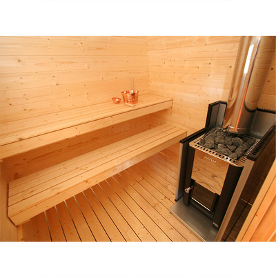 Traditionelle nordische gezierte hölzerne Dampf-Sauna-Kabine der Personen-4-6 im Freien
